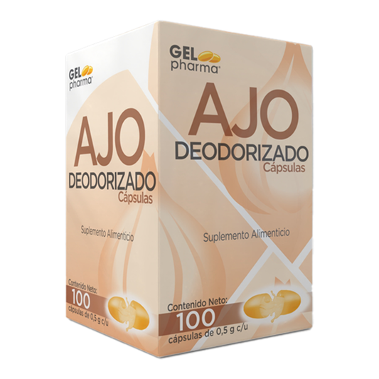 AJO DEODORIZADO (Gelpharma) c/100 CAPS. 0.5 G.