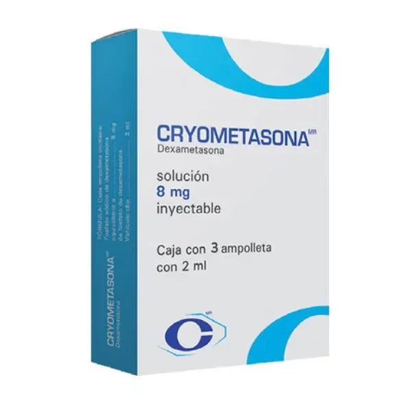 CRYOMETASONA Sol. Iny. c/3 AMPTAS. 8 MG/2 ML.