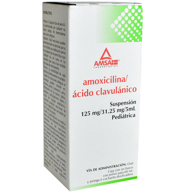 AMOXI./AC.CLAVCO. (Amsa) SUSP. Pedtca. Fco. 60 ML. 125-31.25 MG/5 ML.