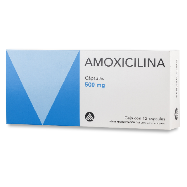 AMOXICILINA (Medigen) c/12 CAPS. 500 MG.