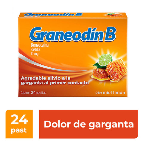 GRANEODÍN B c/24 PASTILLAS Sab. Miel-Limón 10 MG.