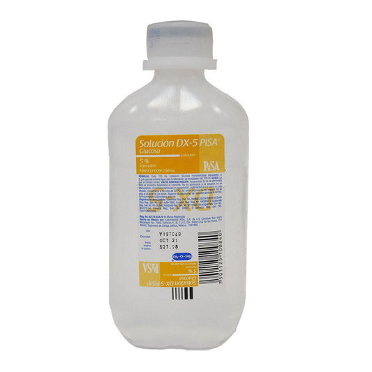 SOLUCION DX- 5 (Pisa) Sol. Iny. 5% Frasco 250 ML.