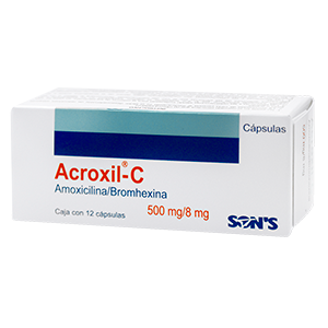 ACROXIL-C c/12 CAPS. 500-8 MG.