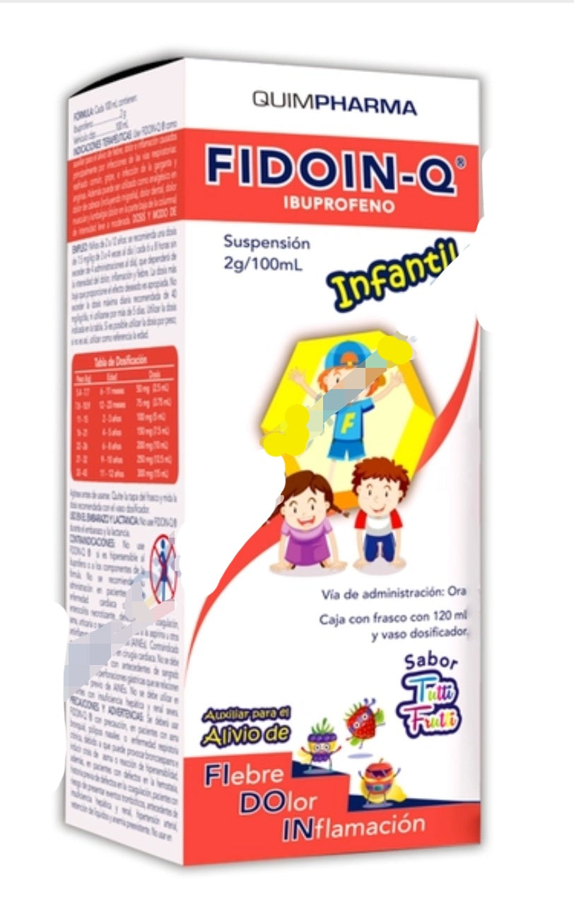 FIDOIN-Q SUSP. Infantil Fco. 120 ML. 2 G/100 ML.