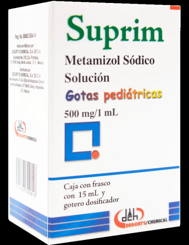 SUPRIM SOL. GOTAS Pediátricas Fco. 15 ML. 500 MG/1 ML.