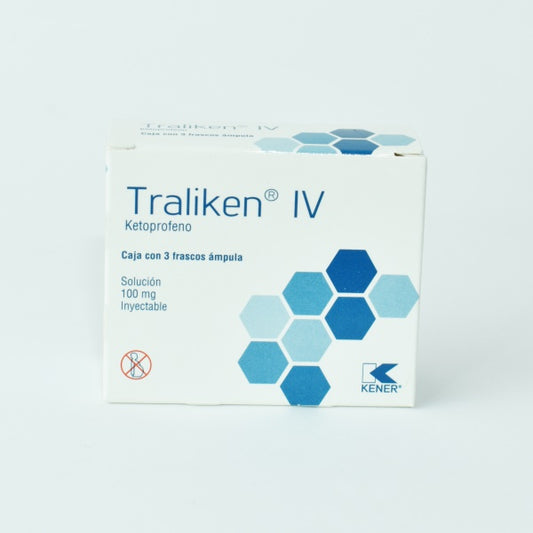 TRALIKEN I.V. Sol. Iny. c/3 FCO. AMP. 100 MG.