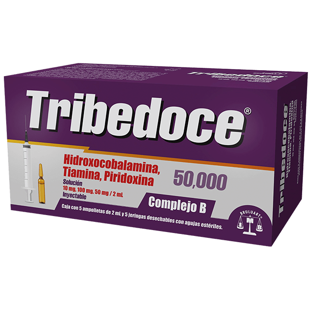 TRIBEDOCE 50,000 Sol. Iny. c/5 AMPTAS. 10-100-50 MG/2 ML. y Jeringas.