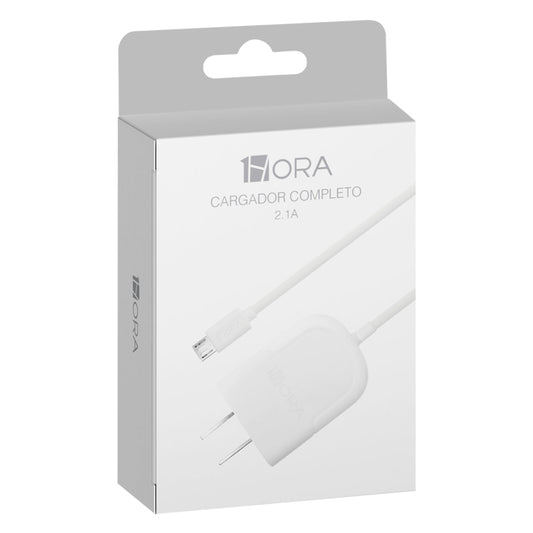 CARGADOR COMPLETO Interfaz USB (1 Hora) Mod. GAR093 Col. Blanco c/1 Pza.