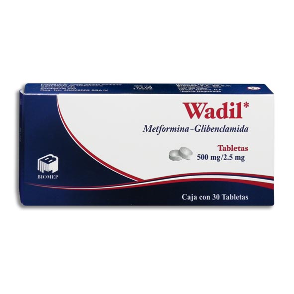 WADIL c/30 TABS. 500/2.5 MG.