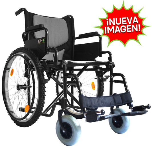 SILLA DE RUEDAS TODO TERRENO 19" (Eko-Mobility) Mod. Color Negro.