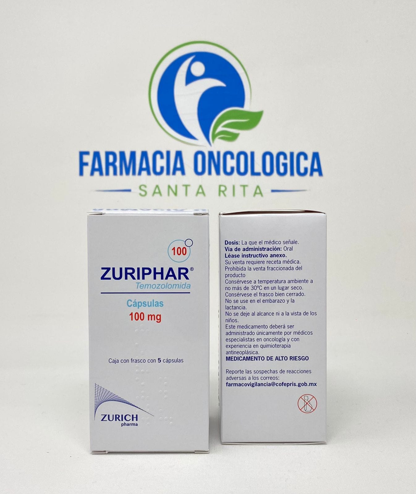 ZURIPHAR c/ 5 CÁPULAS 100 MG.