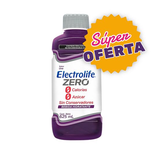 ELECTROLIFE ZERO Bebida Hidratante SABOR UVA 625 ML.