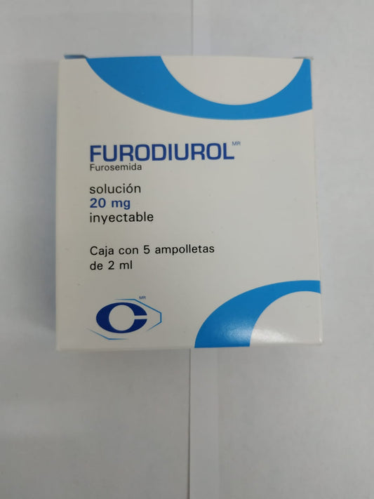 FURODIUROL Sol. Iny. c/5 AMPTAS. 20 MG/2 ML.