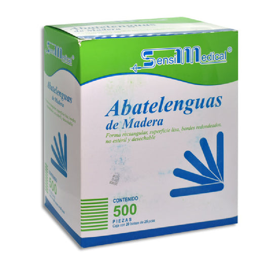 ABATELENGUAS de MADERA (SensiMedical) Cja. c/500 Pzs.