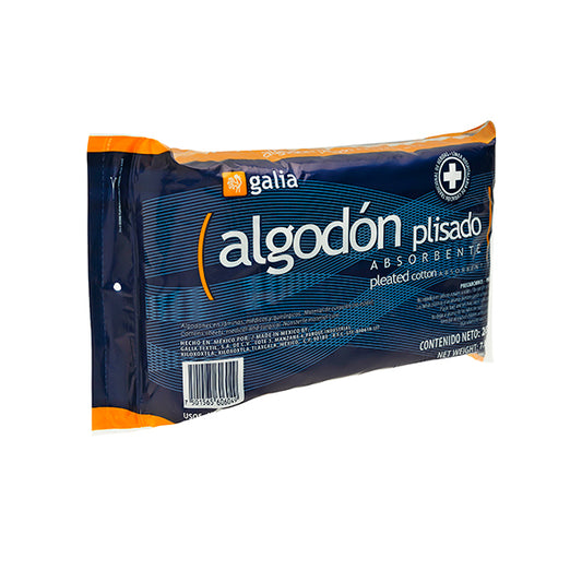 ALGODON ABSORBENTE PLISADO (Galia) Bolsa c/ 50 G.