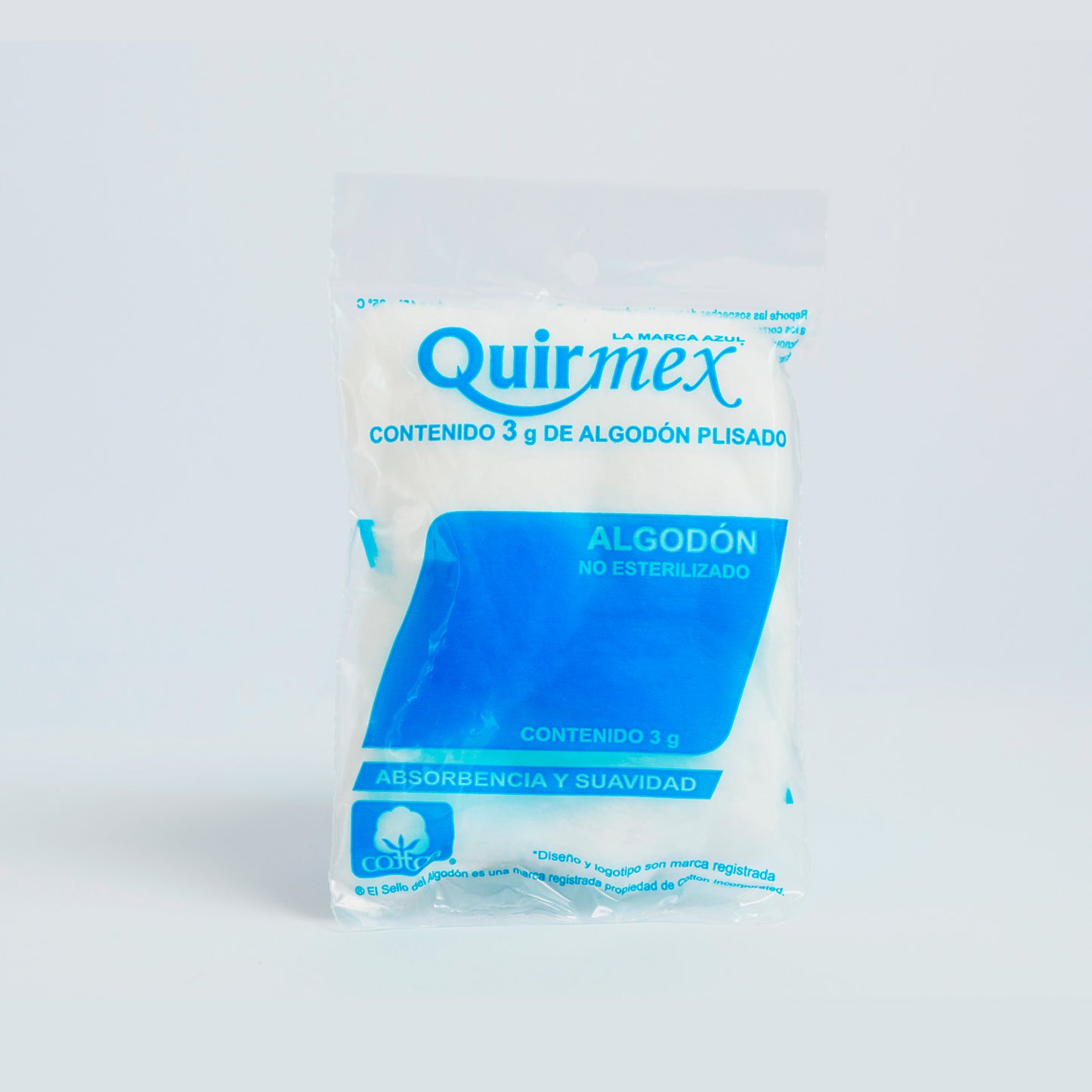 ALGODON ABSORBENTE (Quirmex) Bolsa c/100 SOBS. 3 G.