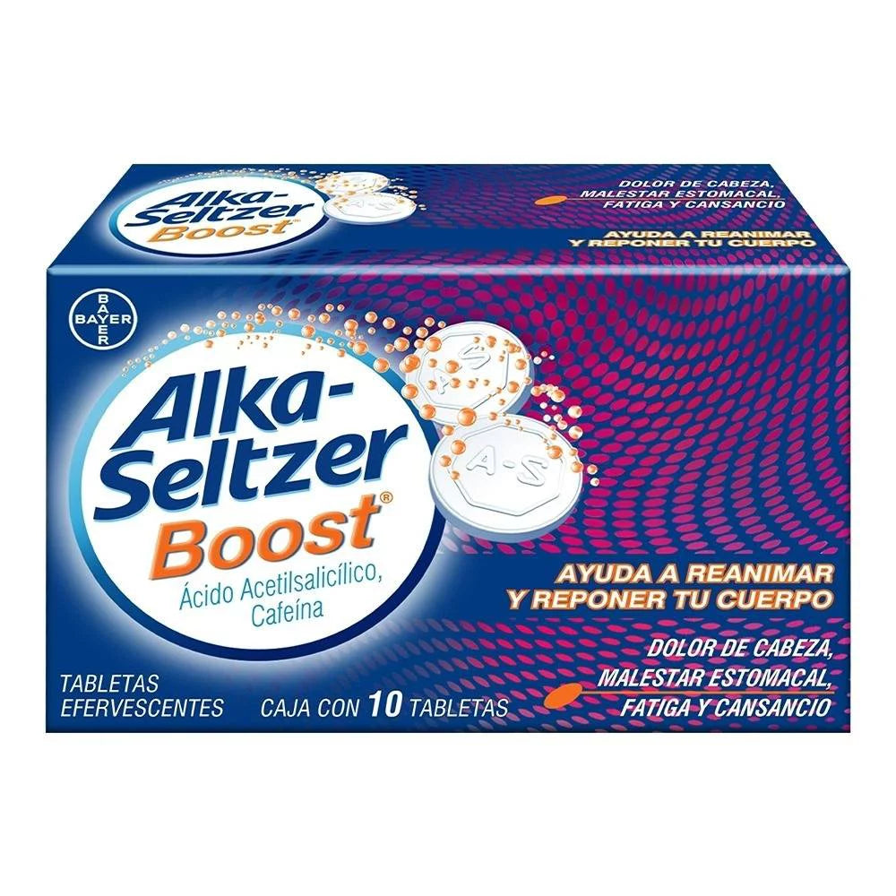 ALKA-SELTZER BOOST c/10 TABS. Efervs. 500/65 MG.