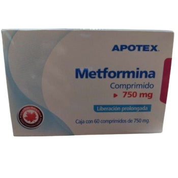 METFORMINA (Apotex) c/30 COMPS. L.P. 750 MG.