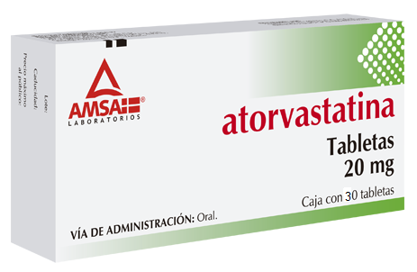 ATORVASTATINA (Amsa) c/10 TABS. 20 MG.