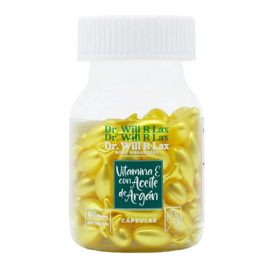 VITAMINA E c/ACEITE DE ARGÁN Facial (Dr. Will R. Lax) c/60 CAPS. 400 MG.