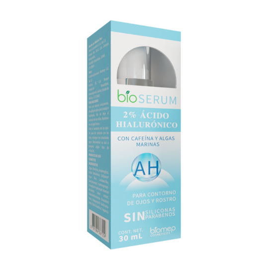 BIO SERUM c/2% ÁCIDO HIALURÓNICO SOL. Fco. c/30 ML.