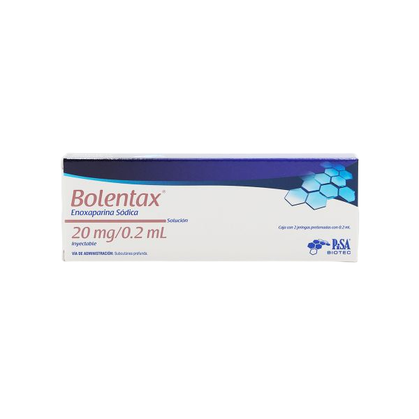 BOLENTAX Sol. Iny. c/2 JGAS. Prellenadas 20 MG/0.2 ML.