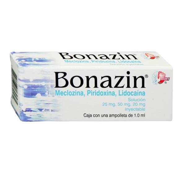 BONAZIN Sol. Iny. c/1 AMPTA. 25-50-20 MG/1 ML.