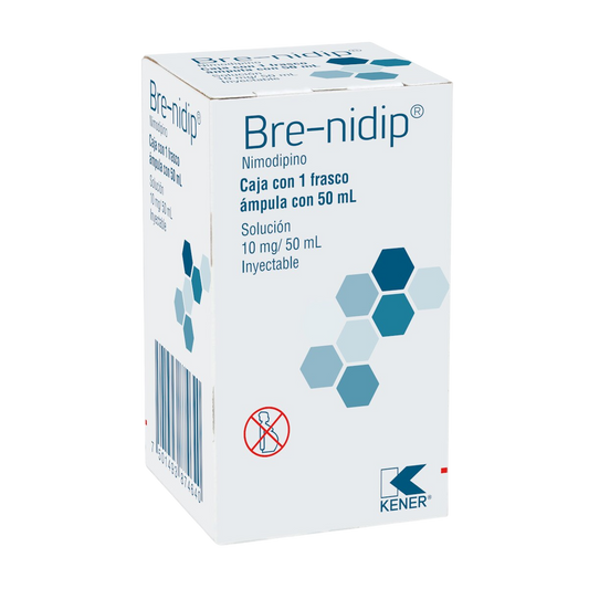 BRE-NIDIP Sol. Iny. c/1 FCO. AMP. 10 MG/50 ML.