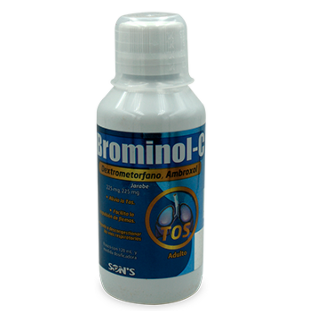 BROMINOL-C JARABE Adulto Fco. 120 ML. 225-225 MG/100 ML.