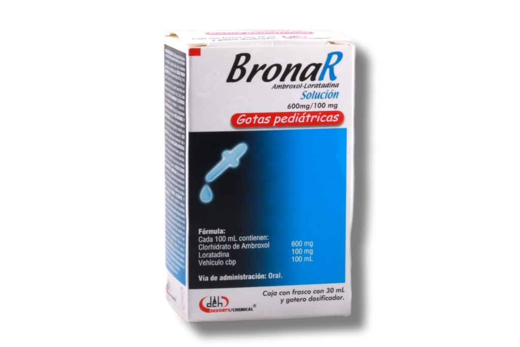 BRONAR SOLUCIÓN GOTAS Pedtcas. Fco. 30 ML. 600-100 MG/100 ML.