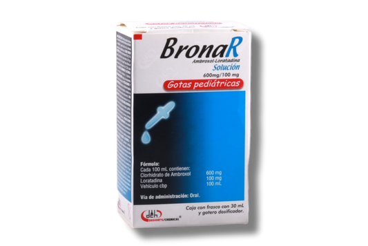 BRONAR SOLUCIÓN GOTAS Pedtcas. Fco. 30 ML. 600-100 MG/100 ML.