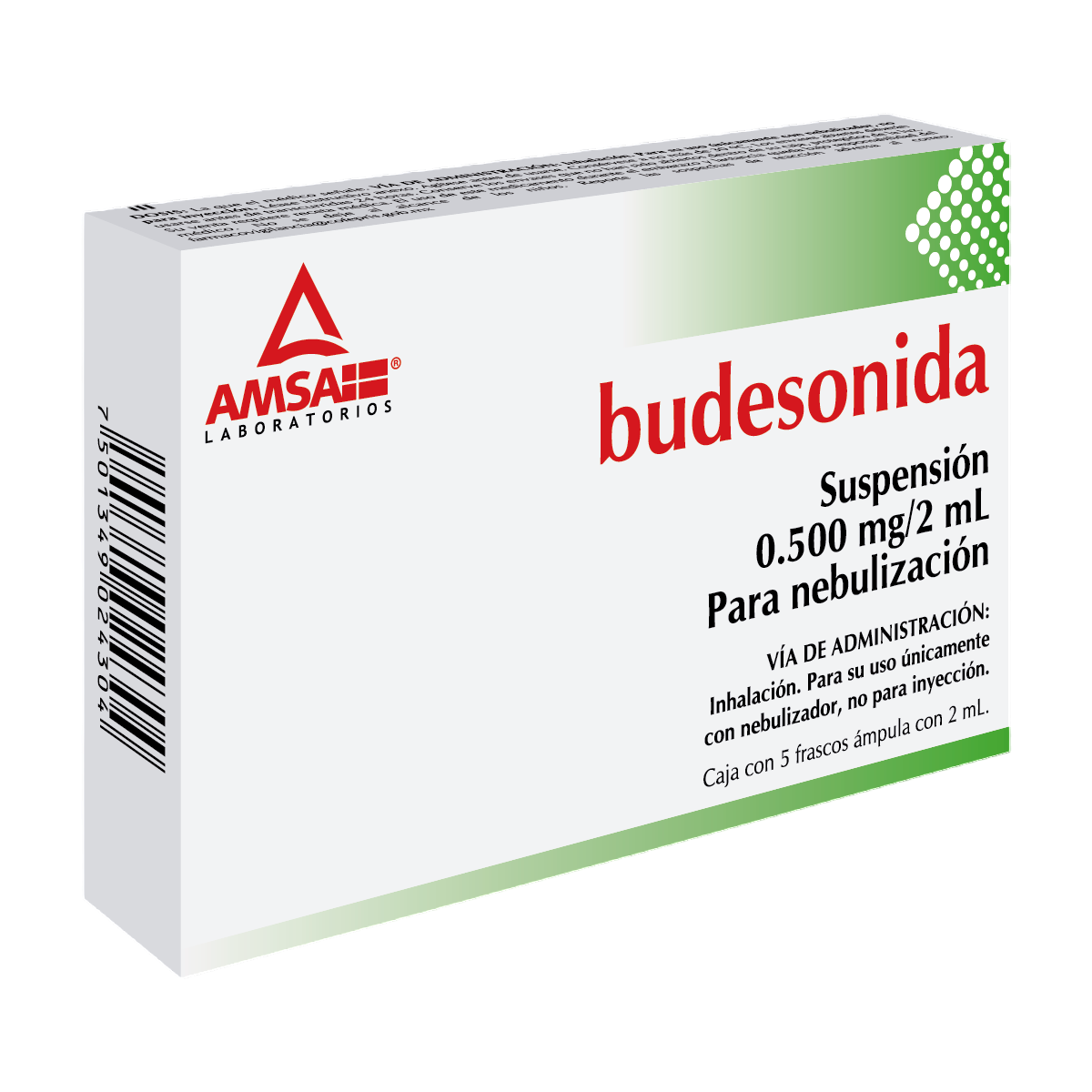 BUDESONIDA (Amsa) SUSP. p/Nebn. c/5 FCO. AMP. 0.500 MG/2 ML.