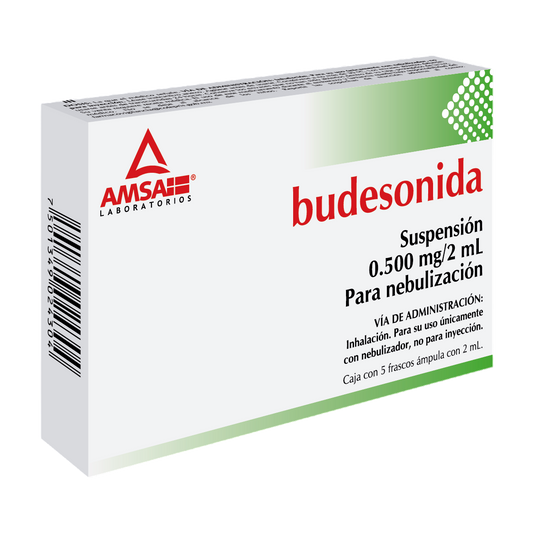 BUDESONIDA (Amsa) SUSP. p/Nebn. c/5 FCO. AMP. 0.500 MG/2 ML.