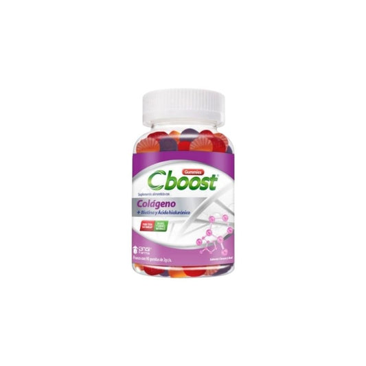 C-BOOST (Colágeno+Biotina+Ácido Hialurónico) Fco. c/90 GOMITAS 2 G.