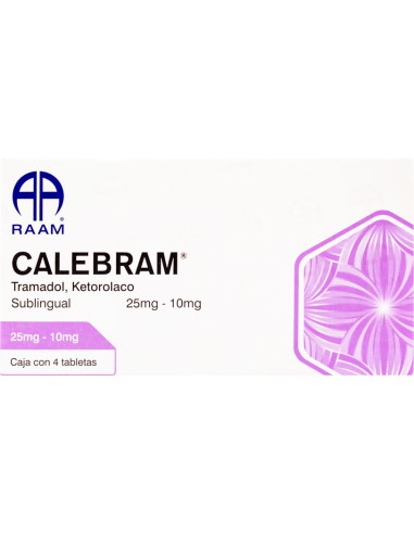 CALEBRAM c/ 4 TABS. Sublingual 25-10 MG.