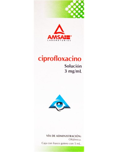 CIPROFLOXACINO (Amsa) SOL. Oft. Fco. Gotero 5 ML. 3 MG/1 ML.