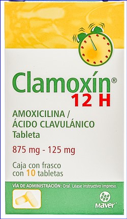 CLAMOXIN 12H c/10 TABS. 875/125 MG.