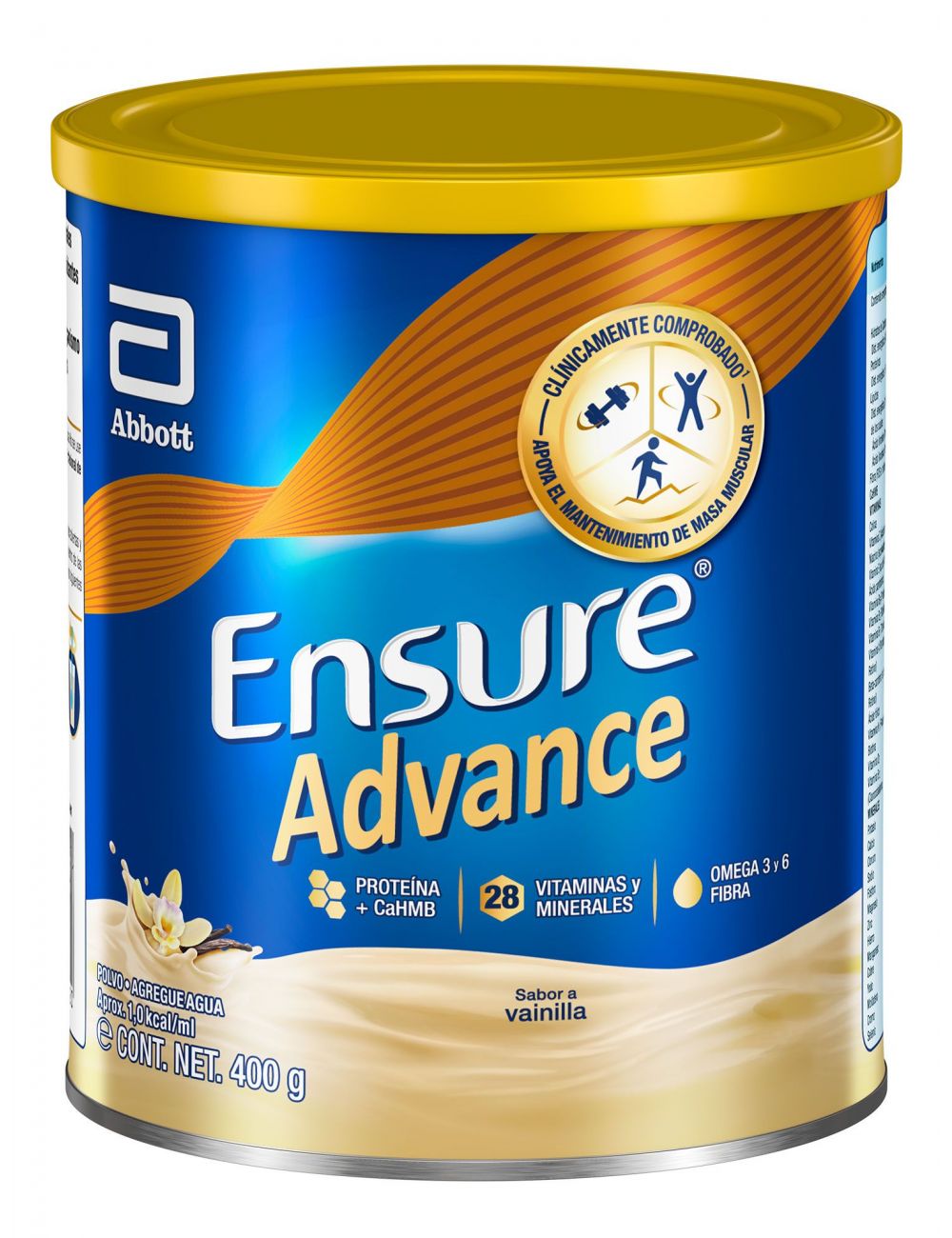 ENSURE ADVANCE POLVO Sabor Vainilla LATA 400 G. 1.0 Kcal/1 ML.