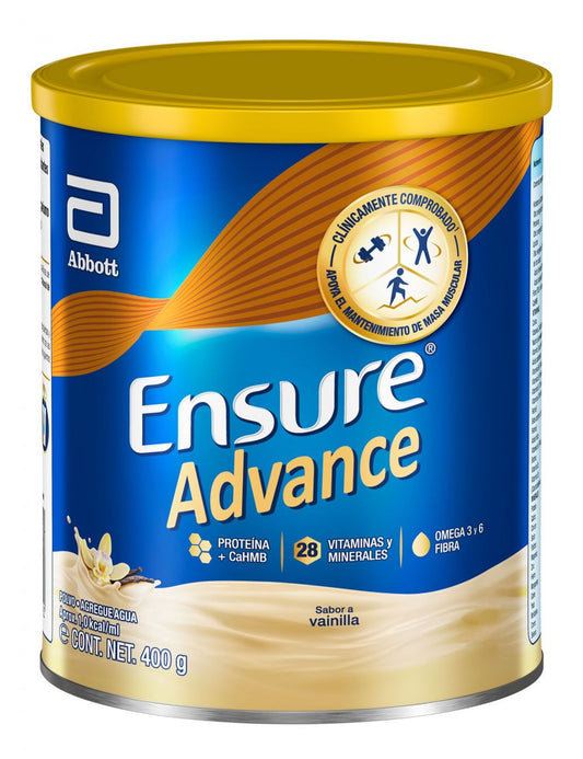 ENSURE ADVANCE POLVO Sabor Vainilla LATA 400 G. 1.0 Kcal/1 ML.