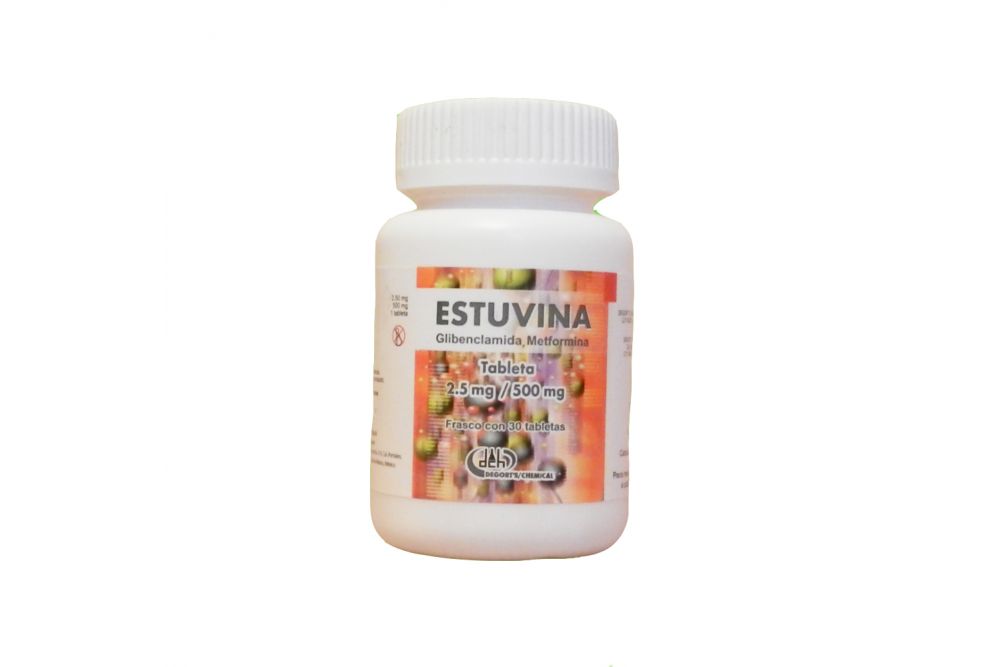 ESTUVINA Fco. c/30 TABS. 2.5/500 MG.