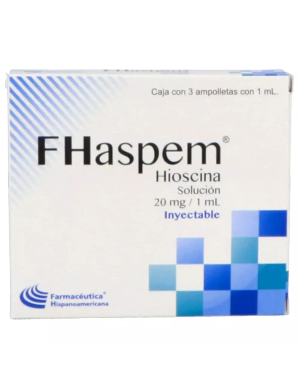 FHASPEM Sol. Iny. c/3 AMPTAS. 20 MG/1 ML.