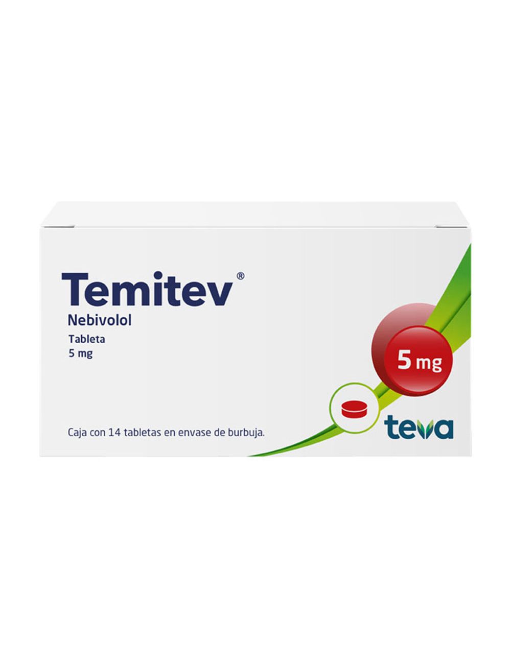 TEMITEV c/14 TABS. 5 MG.