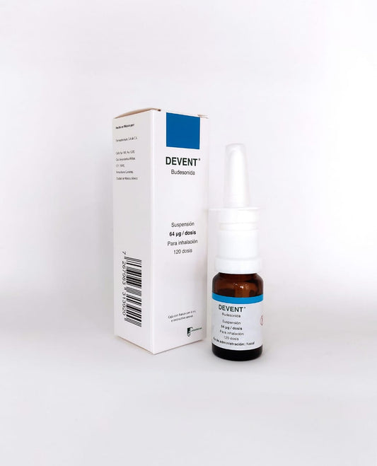 DEVENT SUSP. NASAL p/Inhalación Fco. 6 ML. c/120 Dosis 64 MCG.