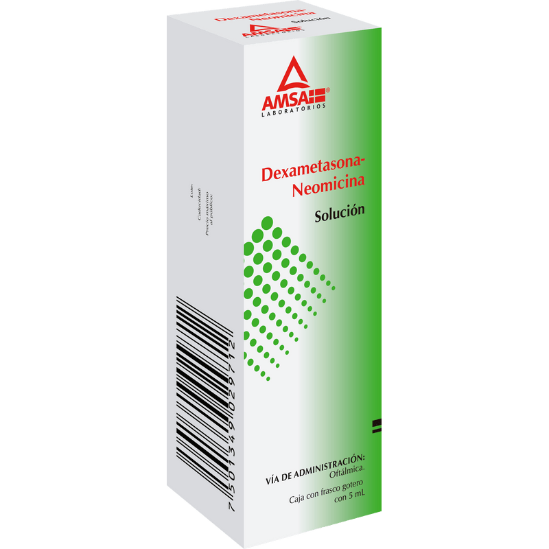 DEXAMETASONA/NEOMICINA (Amsa) Sol. Oft. Fco. Got. 5 ML. 1-3.5 MG/1 ML.