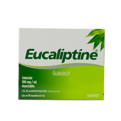 EUCALIPTINE Sol. Iny. c/10 AMPTAS. 100 MG/1 ML.