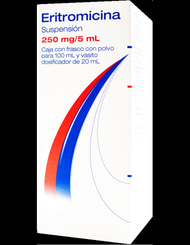 ERITROMICINA (Neolpharma) SUSP. Fco. 100 ML. 250 MG/5 ML.