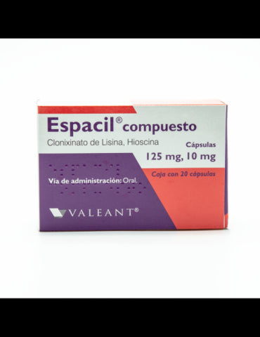 ESPACIL Compuesto c/20 CAPS. 125/10 MG.