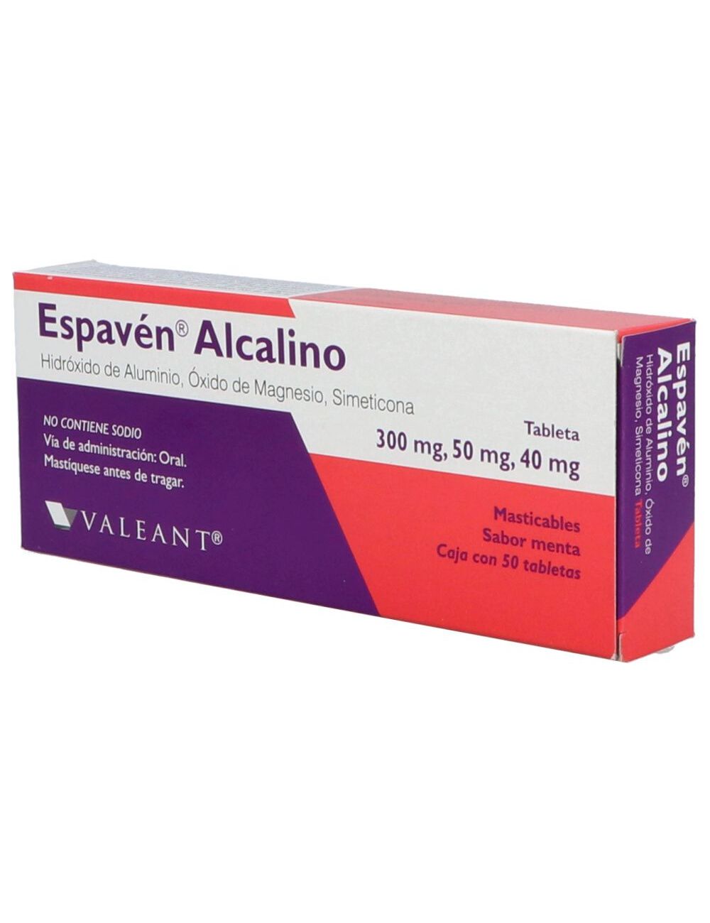 ESPAVÉN ALCALINO c/50 TABS. Sab. Menta 300/50/40 MG.