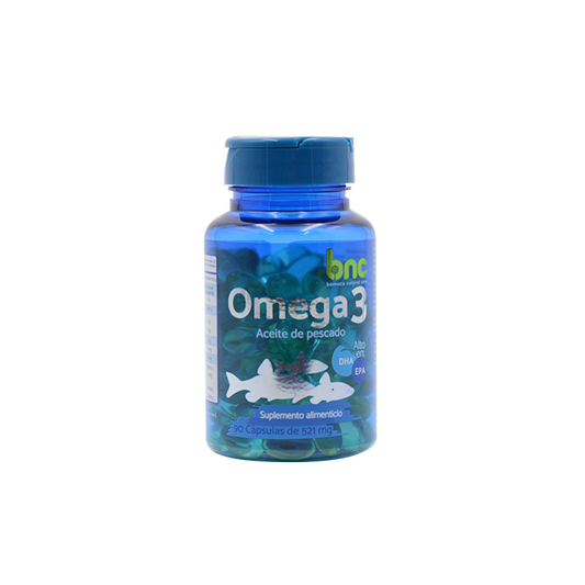 OMEGA-3 Aceite de Pescado BNC c/90 CAPS. 521 MG.