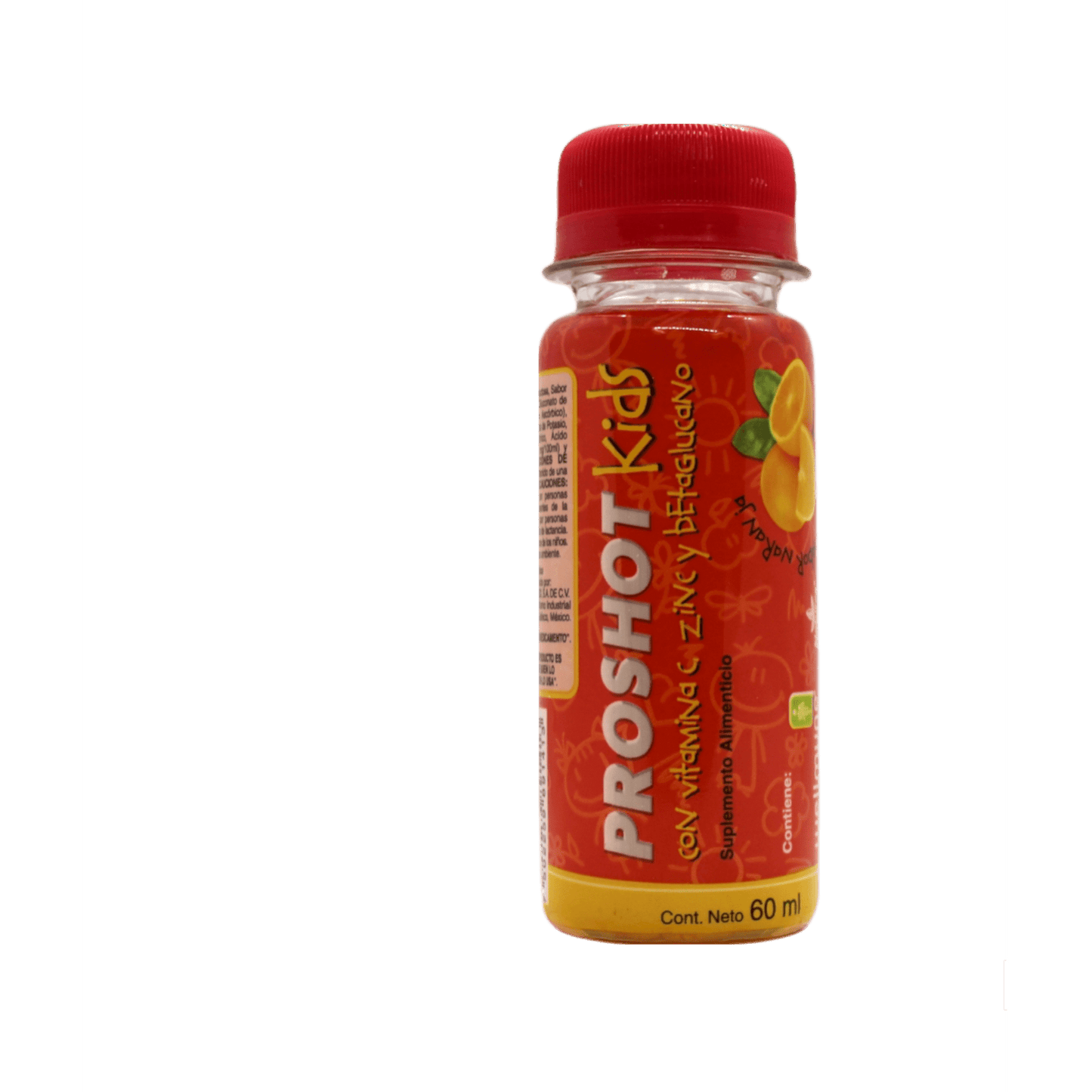 PROSHOT KIDS Sab. Naranja Fco. 60 ML. 50-60-10.5 MG/60 ML.